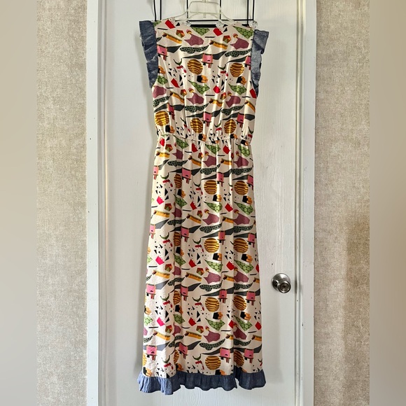 THML Beige Geometric Pattern Maxi-Dress - Picture 4 of 8
